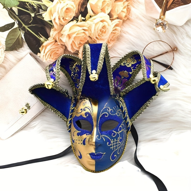 Elegant Venetian-Style Masquerade Mask for Men & Women - Perfect for Halloween, Mardi Gras, and Carnival Parties