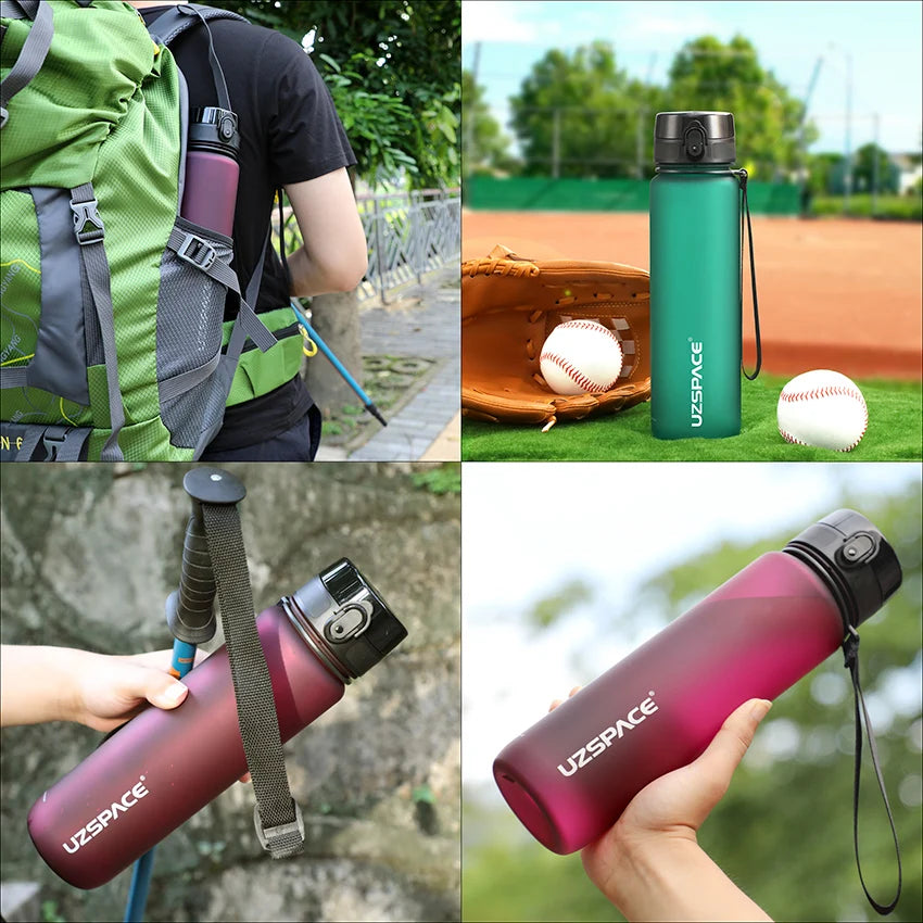 New 500/1000ml Sports Water Bottle Portable Leakproof Shaker Drinkware Outdoor Tour Gym Fitness Cup Tritan Plastic Jugs BPA Free