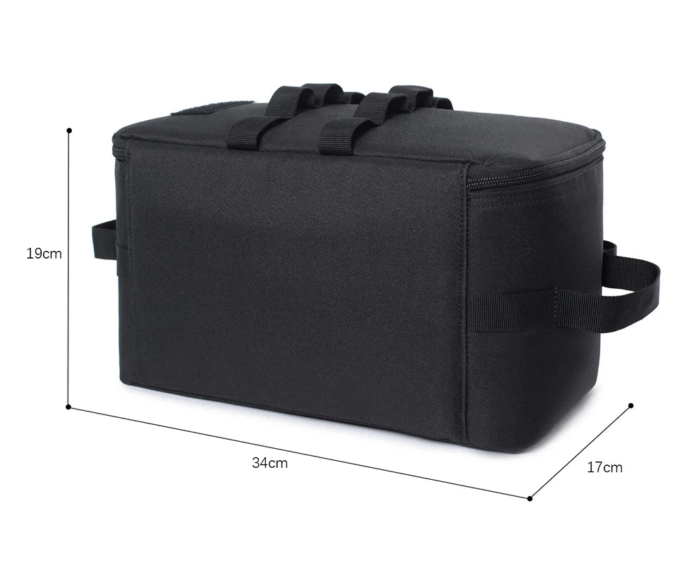 PACOONE Outdoor Camping Gas Tank Storage Bag Large Capacity Ground Nail Tool Bag Gas Canister Picnic Cookware Utensils Kit Bag