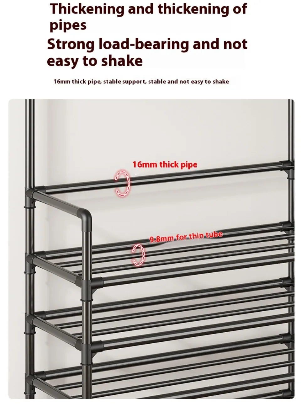 Clothes Hat Hangers Shoe Rack Multi-ayer Shoe Rack Simple Floor Shoes and Hat Racks Load-bearing Living Room Organizer Shelf