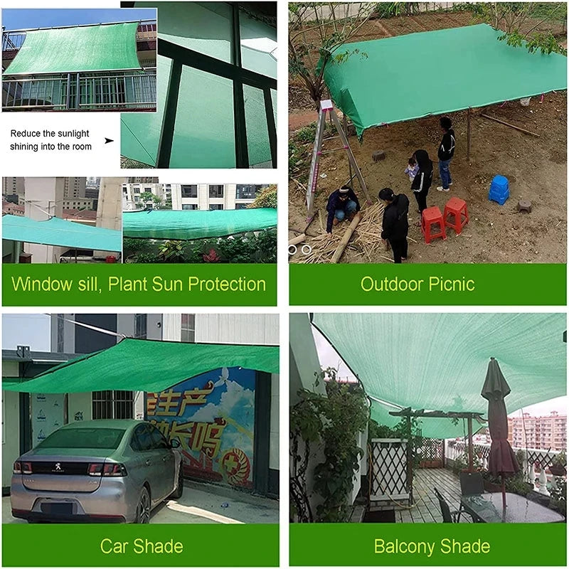 12-pin  Sunshade Net Anti-ultraviolet Awning Plant Cover Net for Outdoor Garden Courtyard Swimming Pool Balcony Shade Cloth