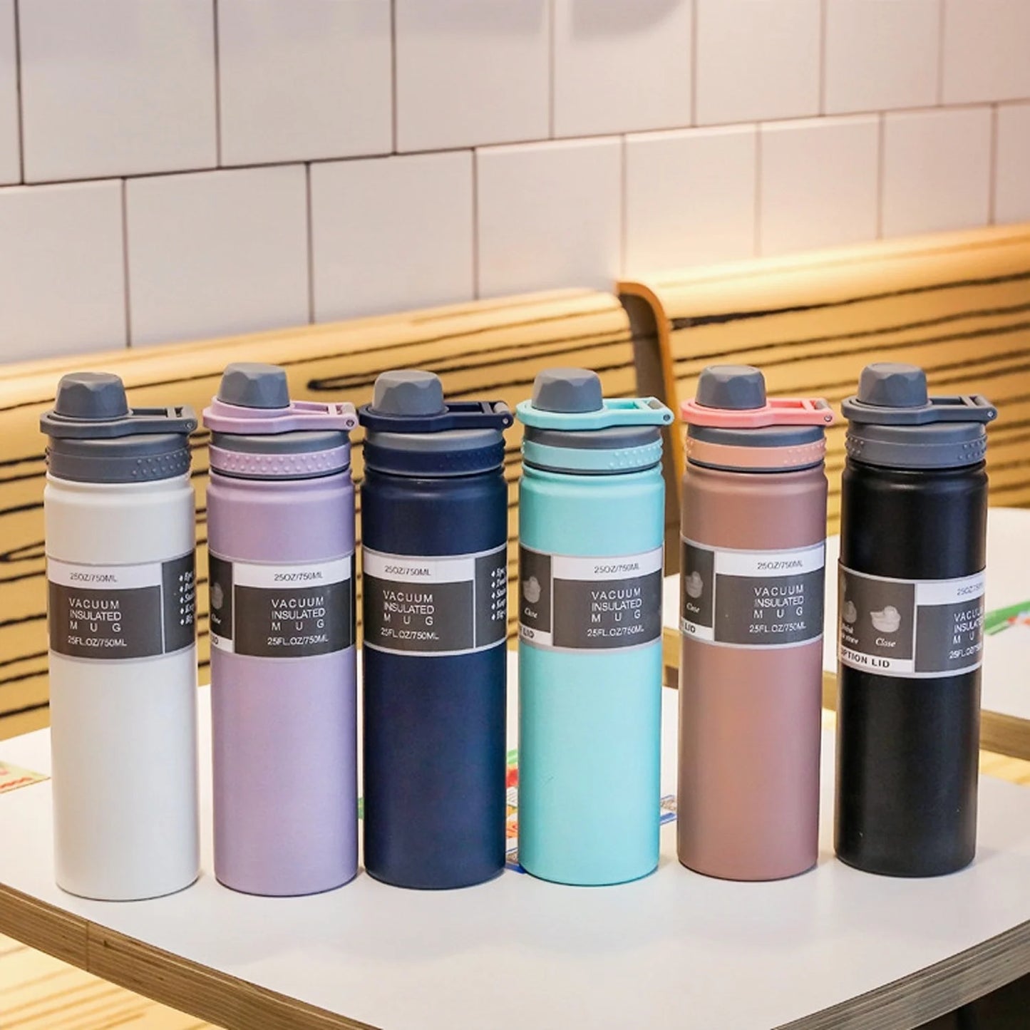 530/750ML Stainless Steel Outdoor Thermos Bottle Cup Large-Capacity