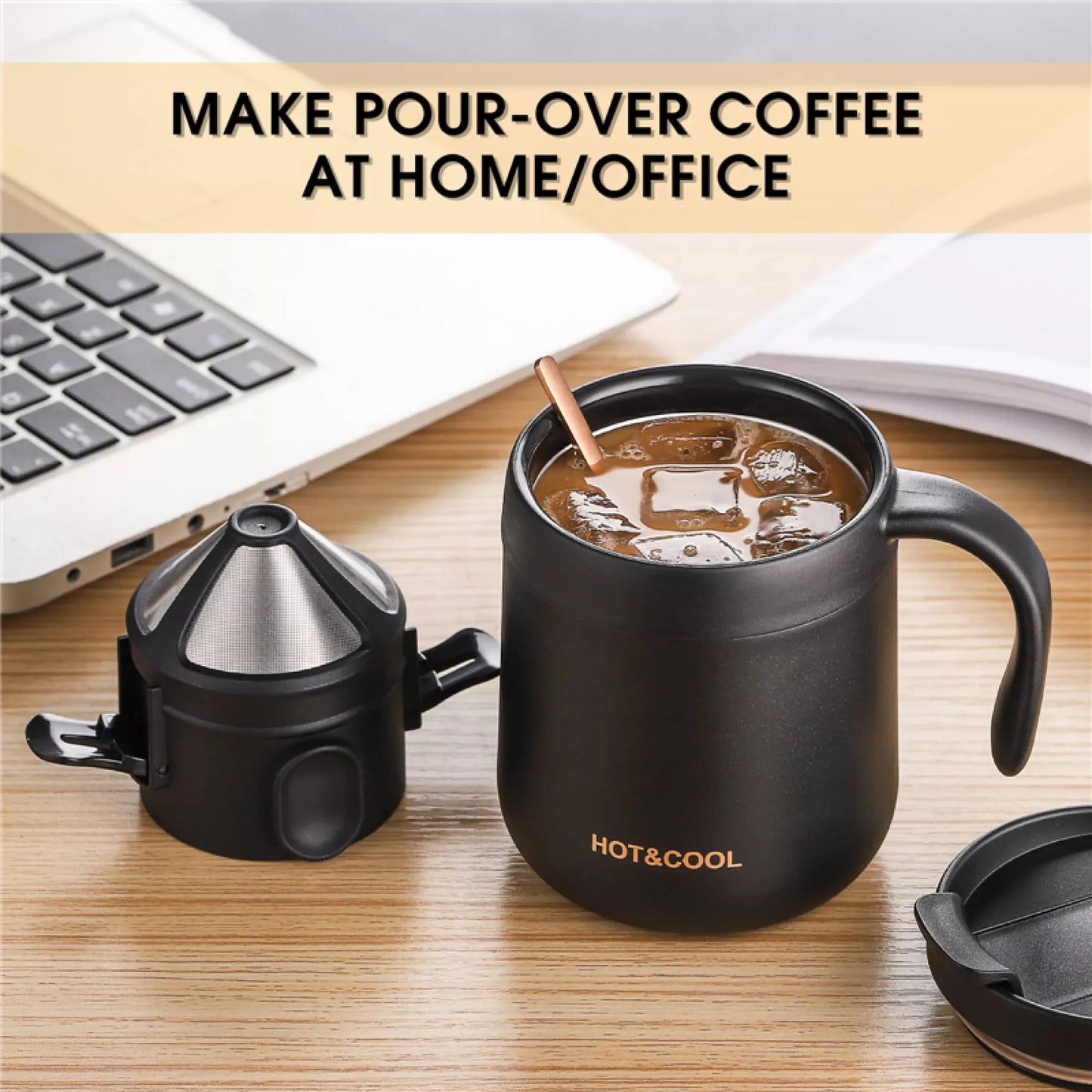 304 Stainless Steel Portable Coffee Filter Drip Coffee Tea Holder Reusable Mug Coffee Dripper Tea Cup Set Coffee Pot Coffeeware