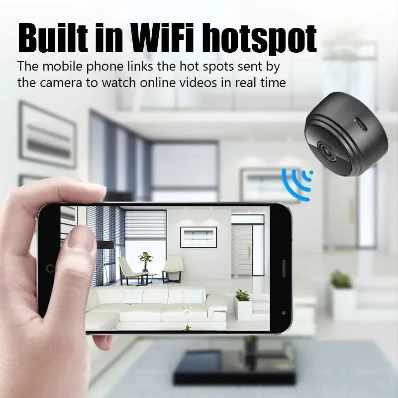 A9 WiFi Mini Camera Wireless Video Recorder Security Camera , Smart Home Monitoring Camera For Infants And Pets