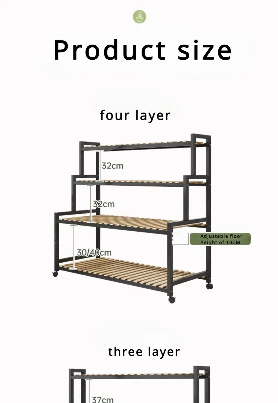 Multi-Layer Flower Rack Iron Staircase Floor Standing Storage Planter Shelf Garden Balcony Floor-standing Rack Plant Organizer