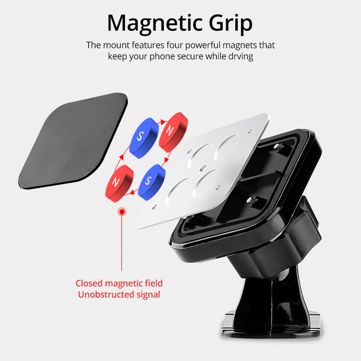 Magnetic Car Phone Holder Stand 360 Degree Mobile Cell Air Vent Magnet Mount GPS Support For iPhone Xiaomi Samsung Huawei