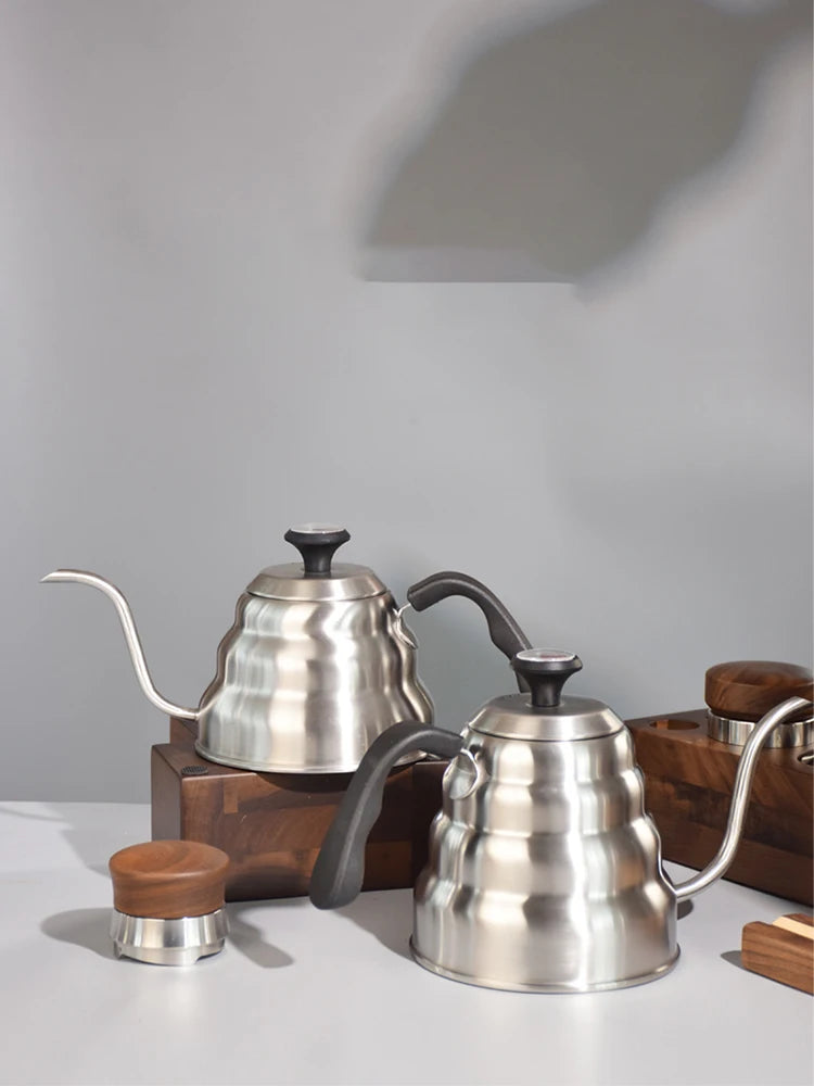 Coffee Kettle1L/1.2L Stainless Steel Pour Over Coffee Pot Kettle Drip Kettle with Thermometer For Home Office Cafetera