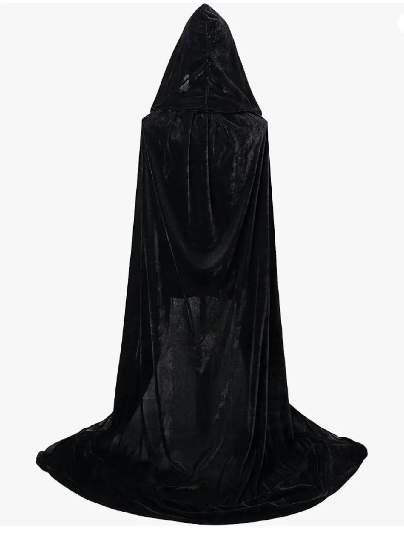 Halloween Pleuche Velvet Cloak Cape Hooded Medieval Costume Witch Wicca Vampire Halloween Christmas  Cosplay Costume Cape