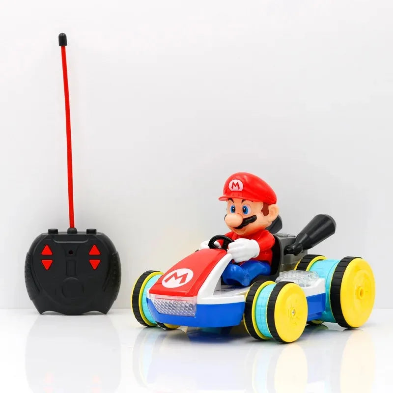 Super Mario Kartting Toys Mario Bros Luigi Anime Figure Model Remote Control Car