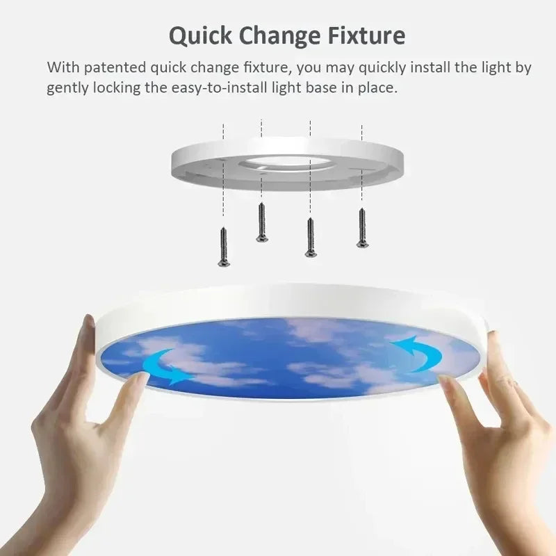 Modern  Moon Wall Lamp LED Blue Sky White Cloud Chandelier Suitable for Bedroom Living Room Porch Children's Room Indoor Li