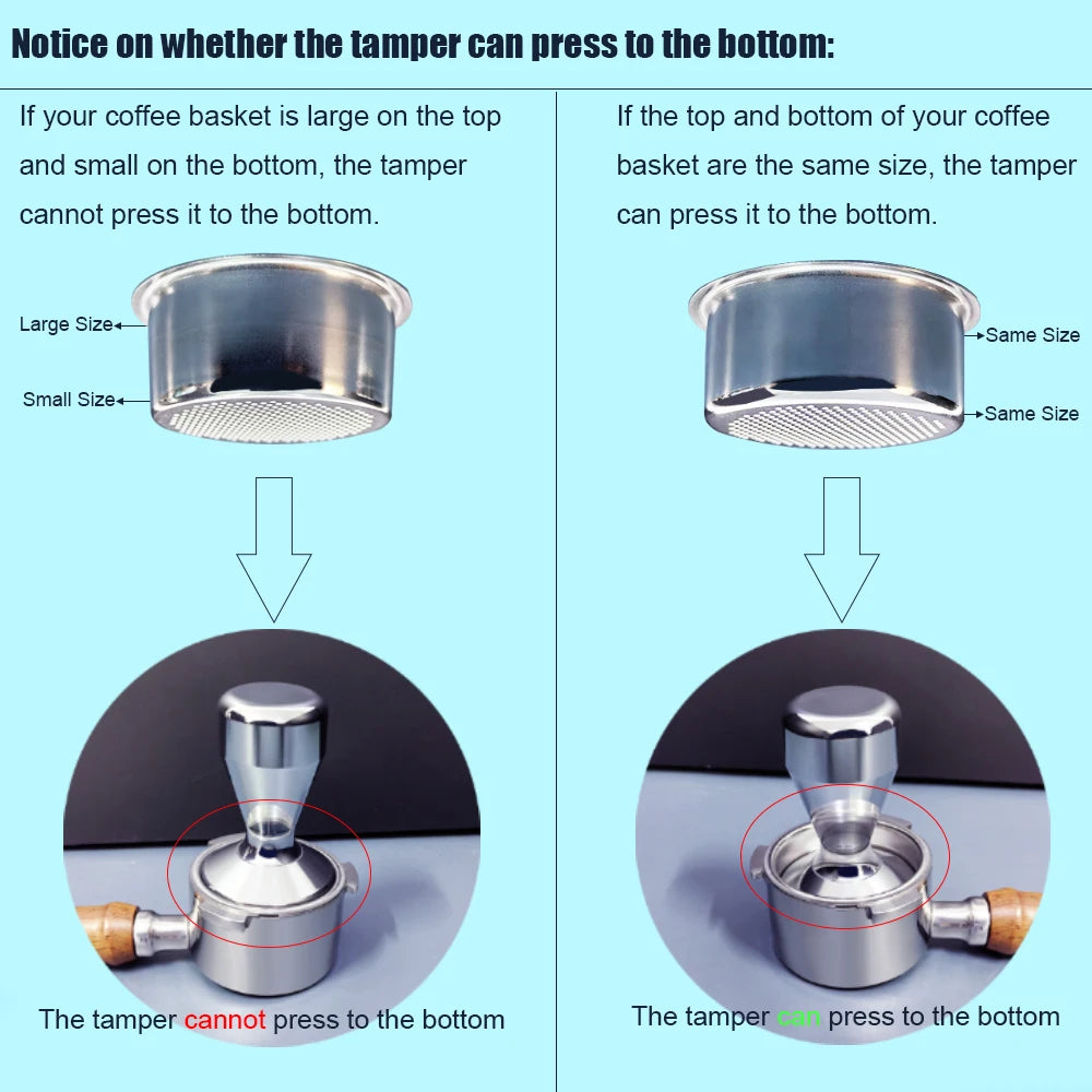 Espresso Tamper 51mm/53.3mm/58mm, Aluminum  Coffee Tampers Tamper For 51/54/58mm Portafilter