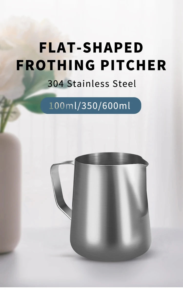 Coffee Milk Frothing Pitcher Stainless Steel Espresso Steaming Barista Latte Frother Cup Cappuccino Milk Jug Cream Froth Pitcher