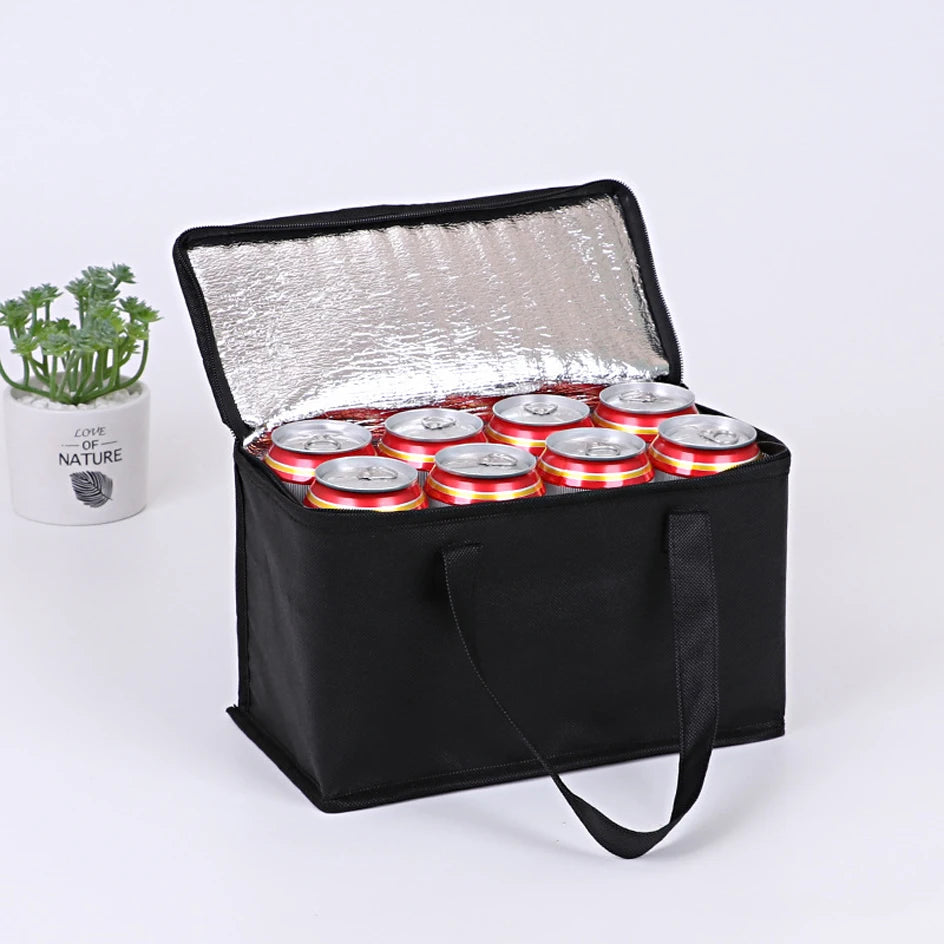 Portable Lunch Cooler Bag Folding Insulation Picnic Ice Pack Food Thermal Bag Drink Carrier Insulated Bags Beer Delivery Bag