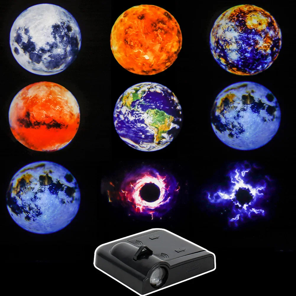 Ins Moon Projection Lamp Background Projector Night Light Photo Prop Wall Lights Birthday Gift Party Decoration Bedroom Decor