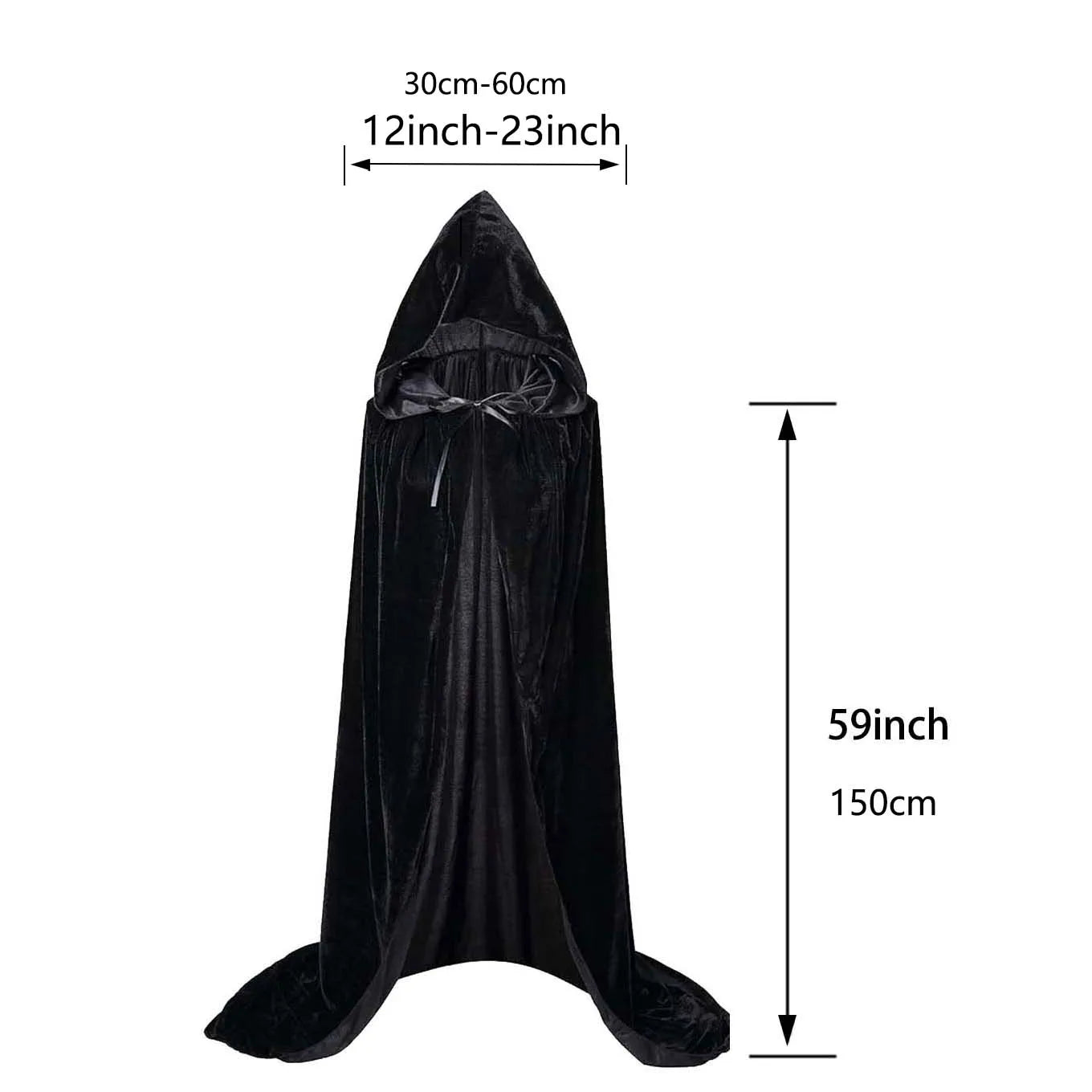 Halloween Pleuche Velvet Cloak Cape Hooded Medieval Costume Witch Wicca Vampire Halloween Christmas  Cosplay Costume Cape