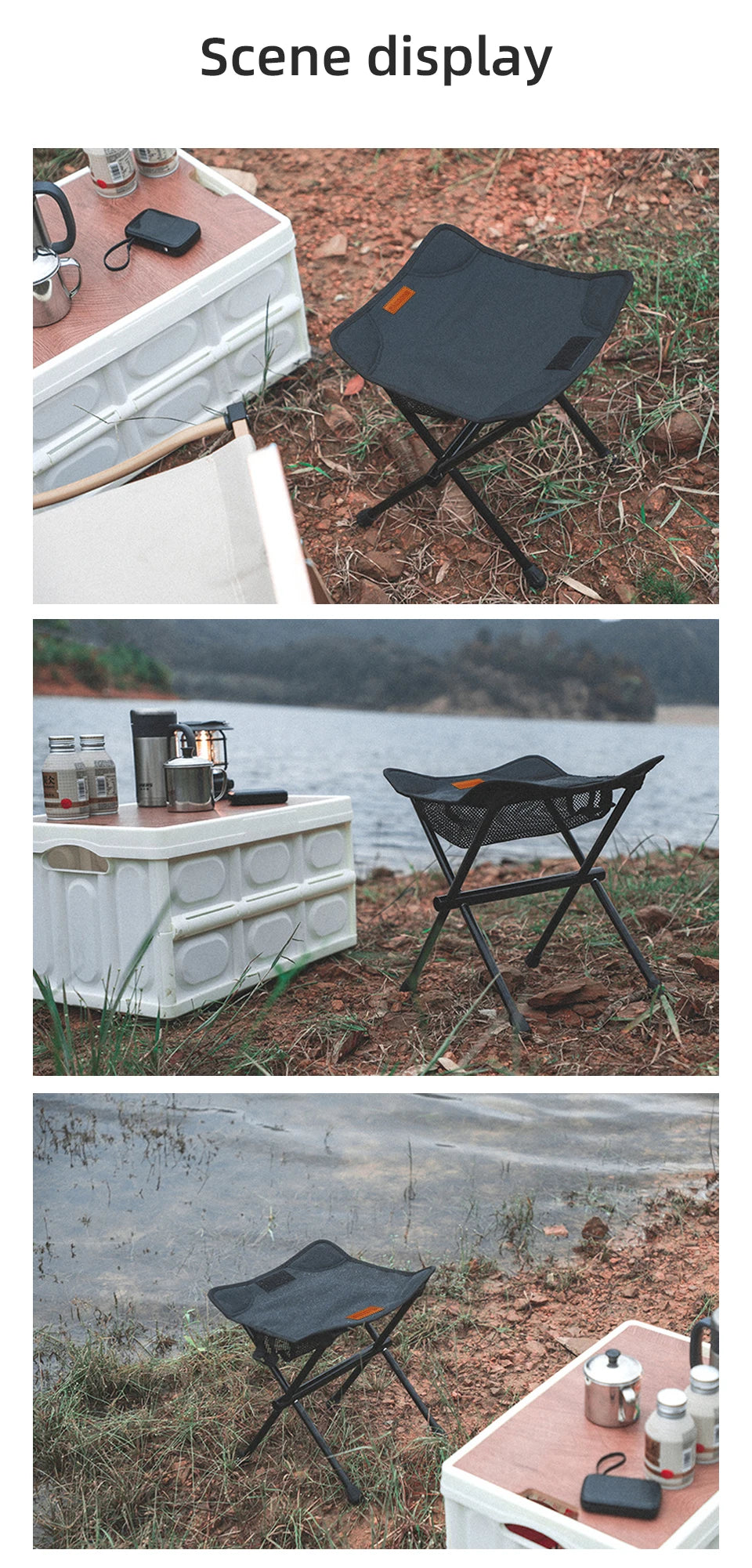 PACOONE Camping Portable Folding Stools Ultralight Aluminium Alloy Storage Chair  MIni Fishing Chair Picnic Lighweight Furniture