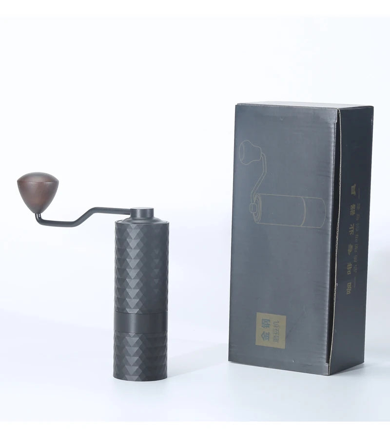 Upgrade Manual Coffee Grinder CNC Professional Stainless Steel Diamond Adjustable Manual Burr Coffee Bean Grinding