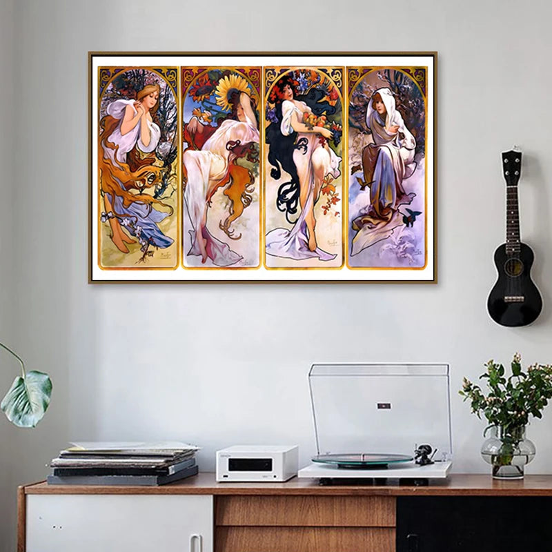 Classic Artist Alphonse Mucha Poster and Prints Wall Art Picture Nordic Canvas Painting for Living Room Home Decor Cuadros