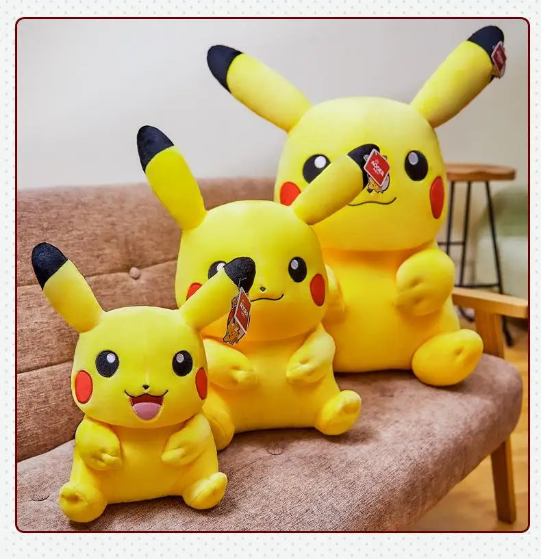 Cute Pikachu Plushies Doll Anime Pokemon Kawaii Large Stuffed Plush Toys Soft High Quality