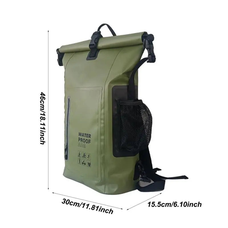 25L Waterproof Dry Bag Storage Pack Pouch For Swimming Trekking Rafting Marine Dry Bag Reflective Strips Travel Bag for Outdoor