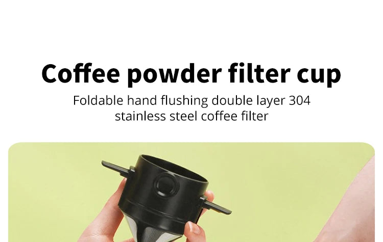 Collapsible Coffee Filter Portable Stainless Steel Drip Coffee Tea Holder Funnel Basket Reusable Tea Pot Holder Coffee Dripper