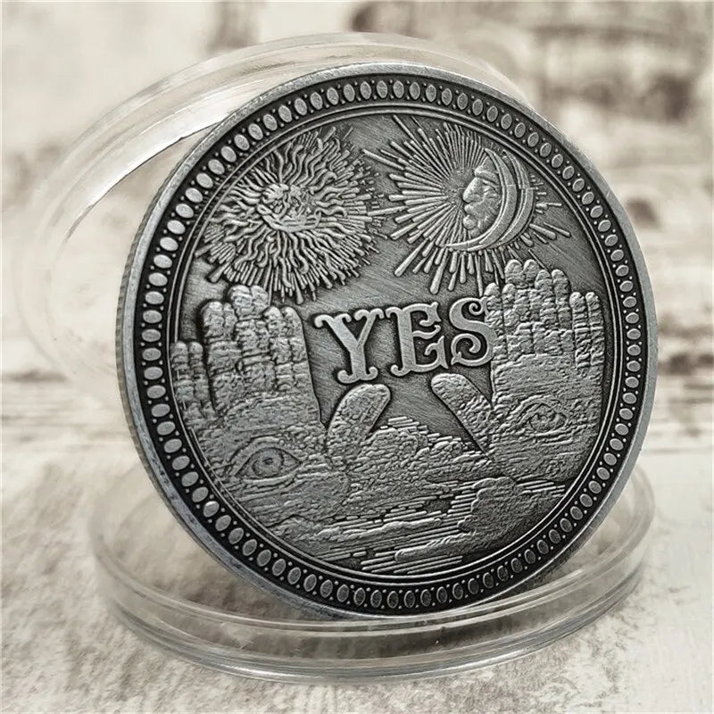 Yes/No Coins Help Decide Collectible Toys Exciting Coin-plated Souvenirs for Children's Holiday Gifts