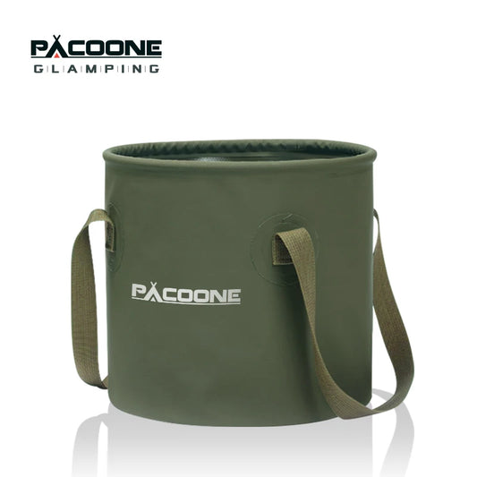 PACOONE Foldable Round Bucket Outdoor Travel Portable Water Basin Storage Bucket Camping Equipment