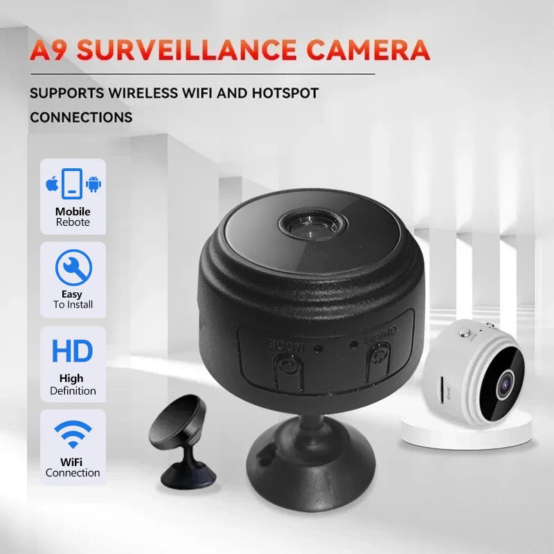 A9 WiFi Mini Camera Wireless Video Recorder Security Camera , Smart Home Monitoring Camera For Infants And Pets