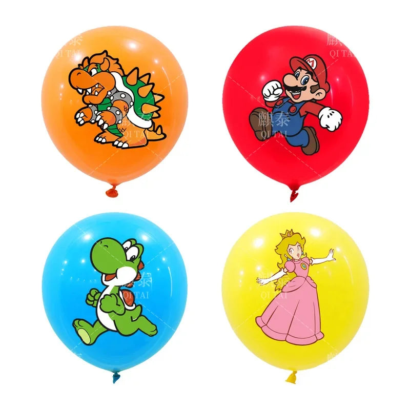 Super Mario Series Anime Figures Balloon Set Mario Bros Luigi Yoshi Children Partys Theme Balloon Decorate