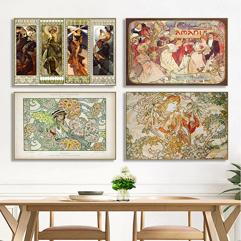 Classic Artist Alphonse Mucha Poster and Prints Wall Art Picture Nordic Canvas Painting for Living Room Home Decor Cuadros