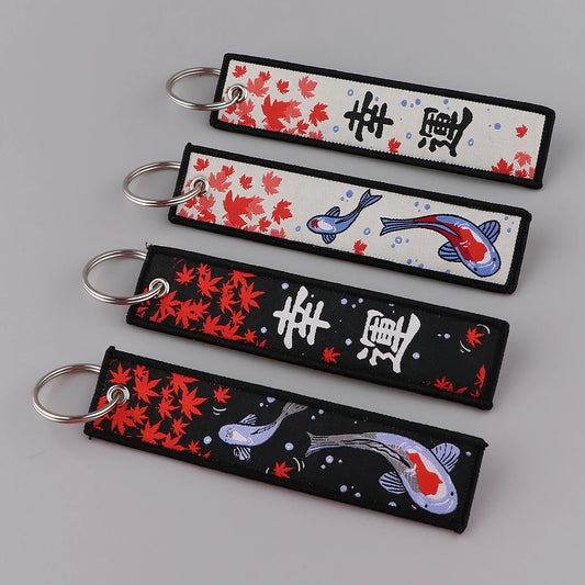 Japanese Key Tag Good Luck Keychains for Car Motorcycles Keys Holder