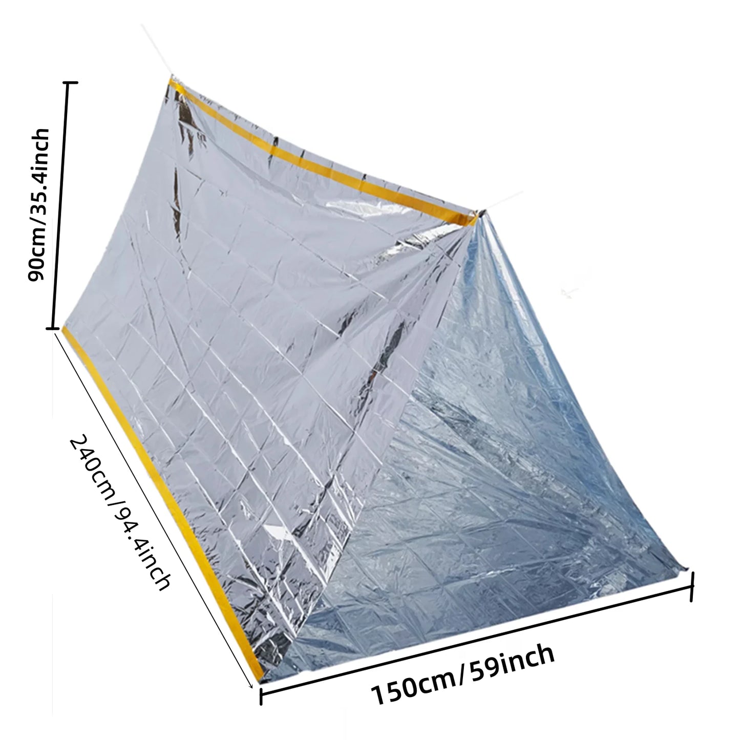 Emergency Shelter Bivy Survival Tent Kit Mylar Tube Tent Sleeping Bag Waterproof Outdoor SOS Thermal Blanket Reusable