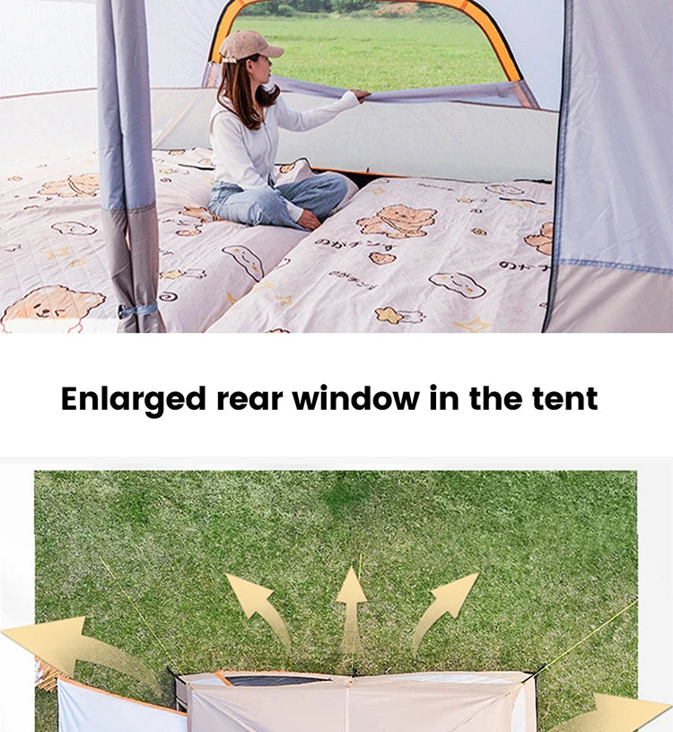 Sonuto Camping Family Tent 3-12 Person Double Layers Oversize 2 Rooms Thickened Rainproof Outdoor Family Camp Tour Equipment